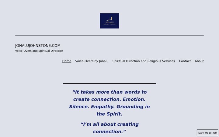 Screenshot of jonalujohnstone.com