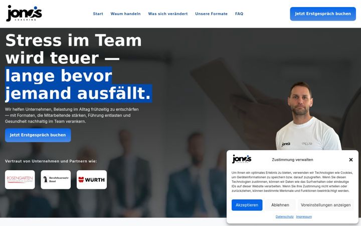 Screenshot of jonas-coach.ch