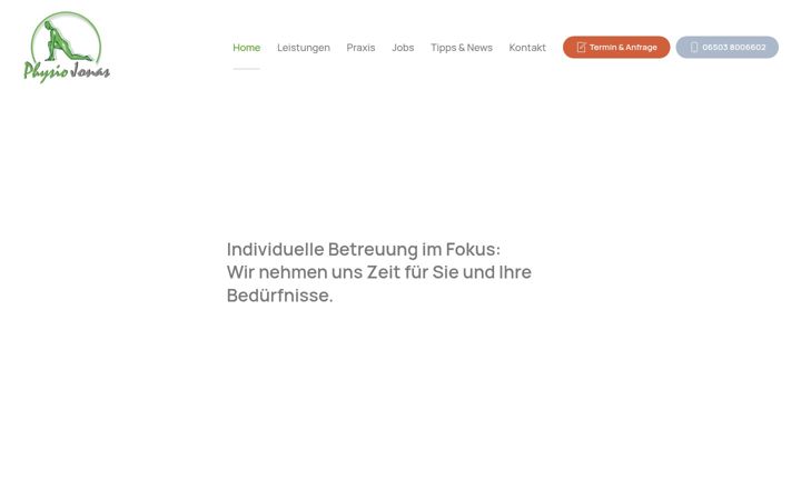 Screenshot of jonas-physio.de