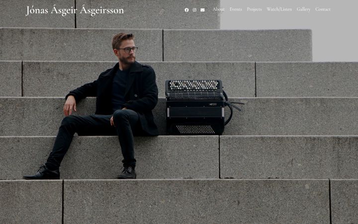 Skärmbild av jonasasgeirsson.com