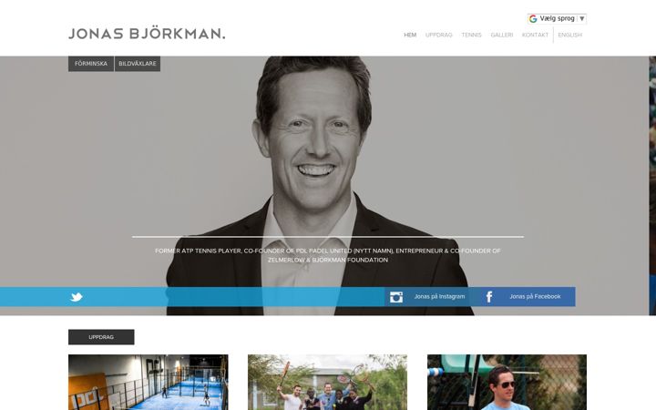 Skärmbild av jonasbjorkman.com