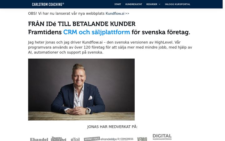 Screenshot of jonascarlstrom.se