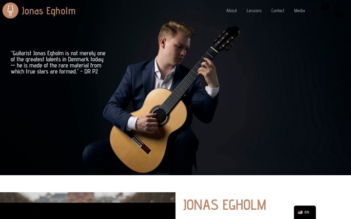 Screenshot of jonasegholm.com