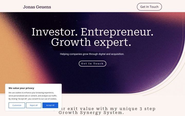 Screenshot of jonasgeuens.com