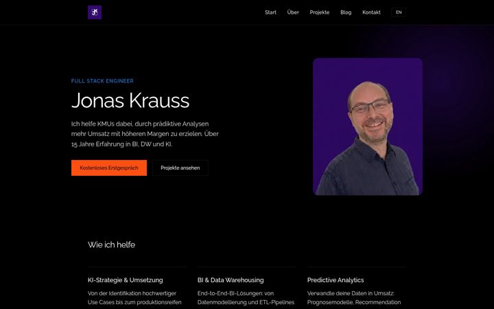 Screenshot of jonaskrauss.de