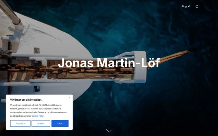 Screenshot of jonasmartinlof.se