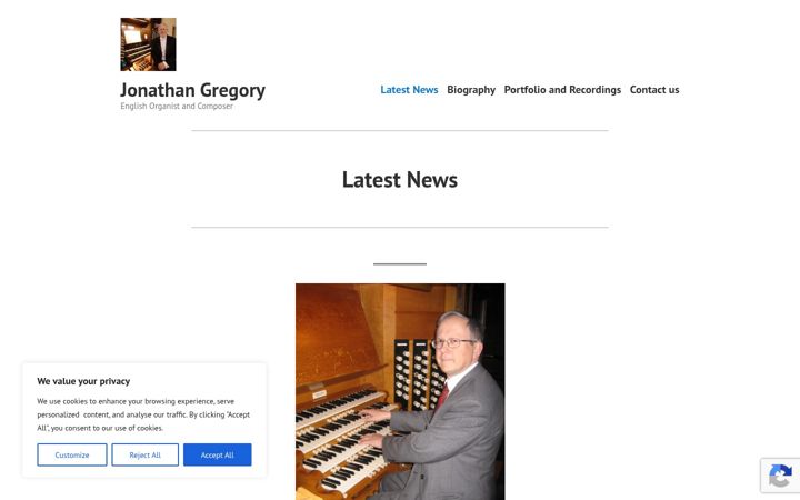 Screenshot of jonathangregory.org.uk