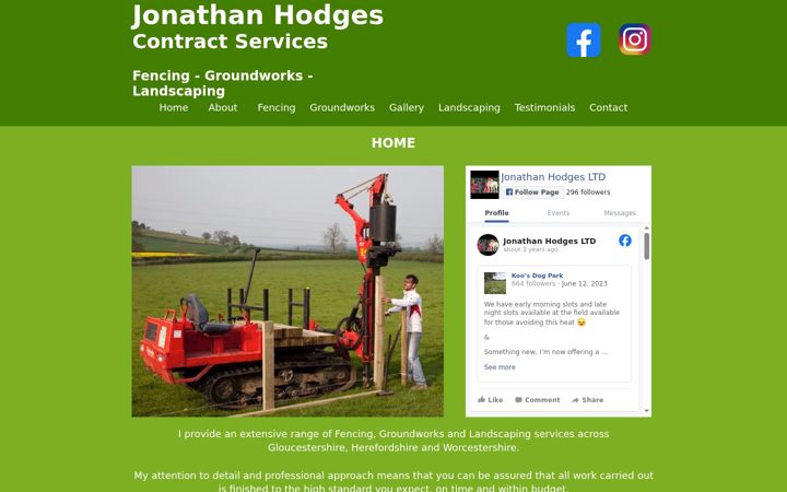 Screenshot of jonathanhodges.co.uk