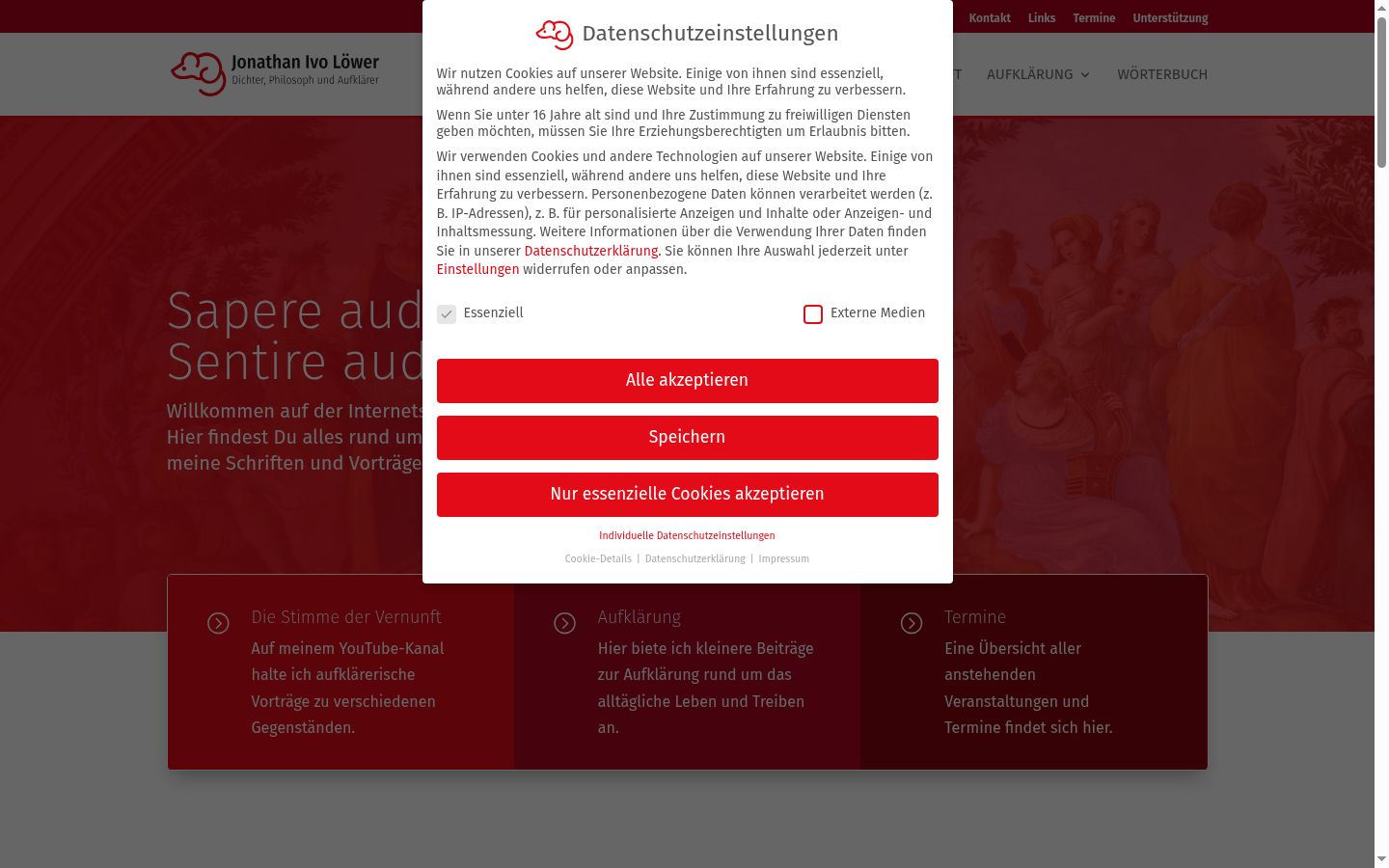 Screenshot van de toestemmingsbanner zoals getoond vóór enige interactie