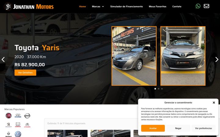 Screenshot of jonathanmotors.com.br