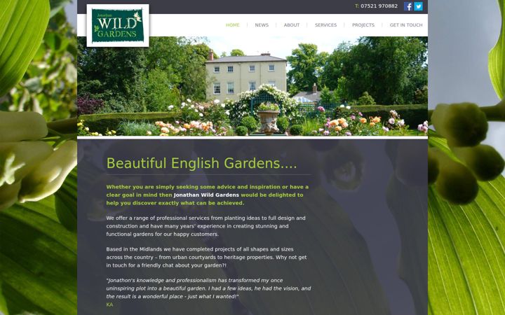Screenshot of jonathanwildgardens.co.uk