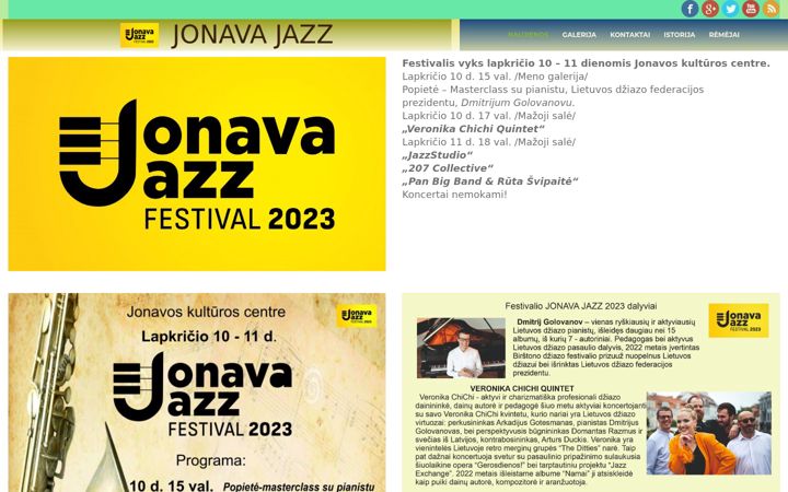 Screenshot of jonavajazz.lt