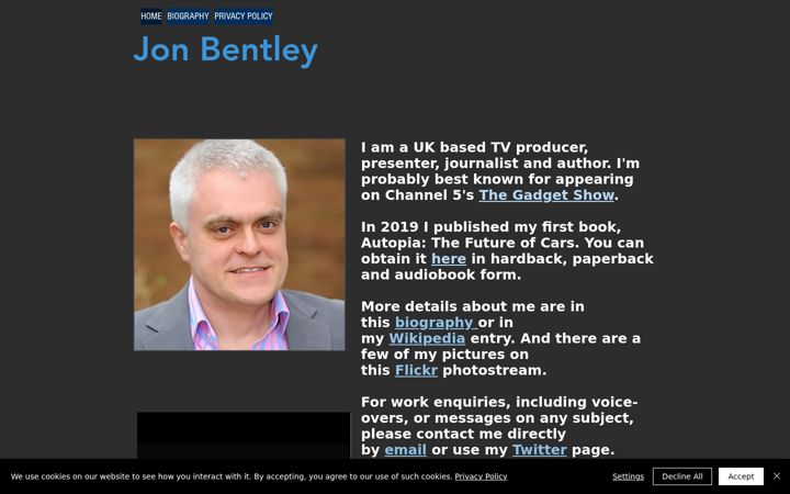 Screenshot of jonbentley.com