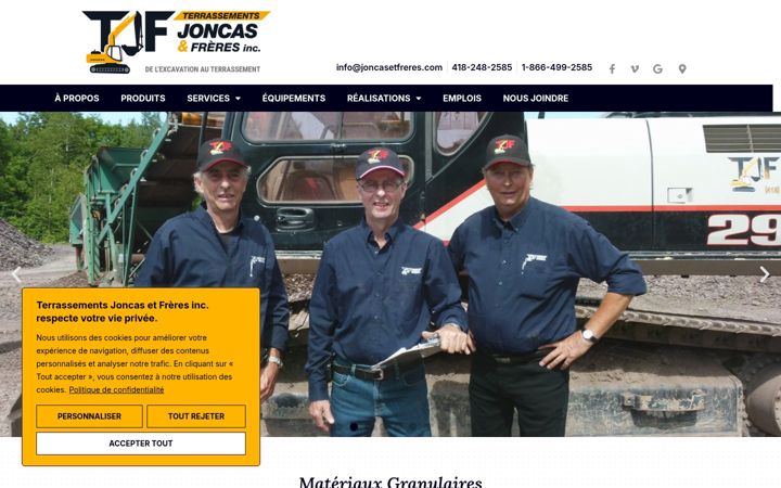 Screenshot of joncasetfreres.com