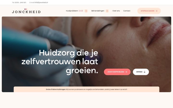 Screenshot of jonckheid.nl