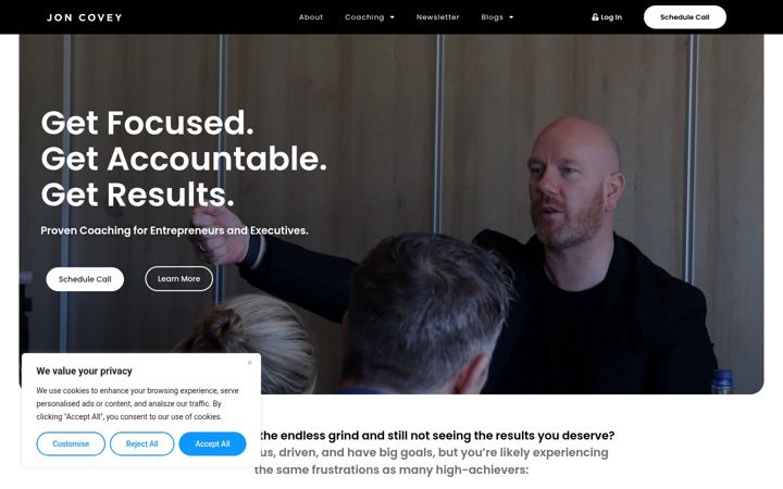 Screenshot of joncovey.com
