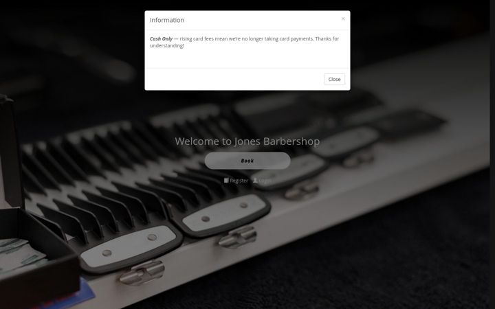 Screenshot of jonesbarbershop.co.uk