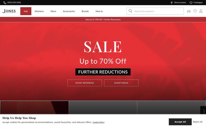 Screenshot of jonesjuniors.com