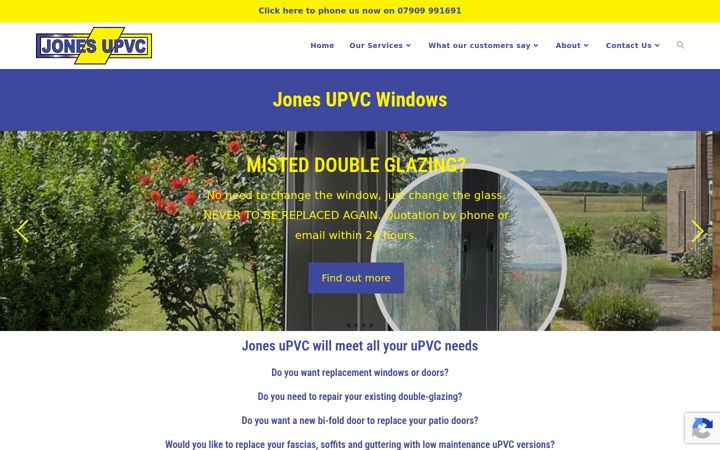 Screenshot of jonesupvc.co.uk