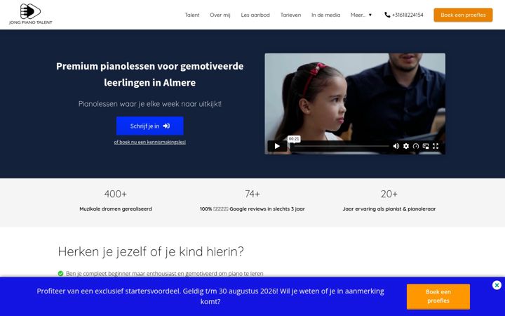 Screenshot of jongpianotalent.nl