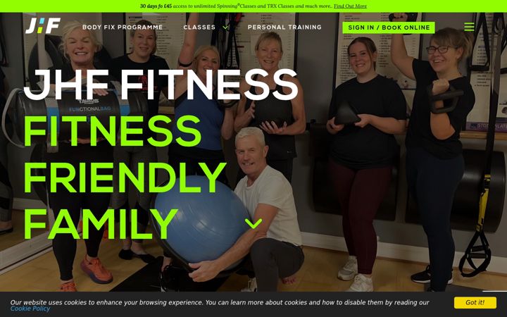 Screenshot of jonhillfitness.co.uk