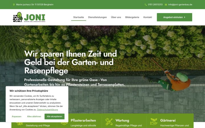 Screenshot of joni-gartenbau.de