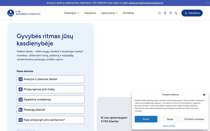 Screenshot of joniskiovandenys.lt