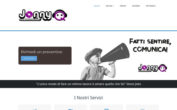 Screenshot of jonnyqcomunicazione.it