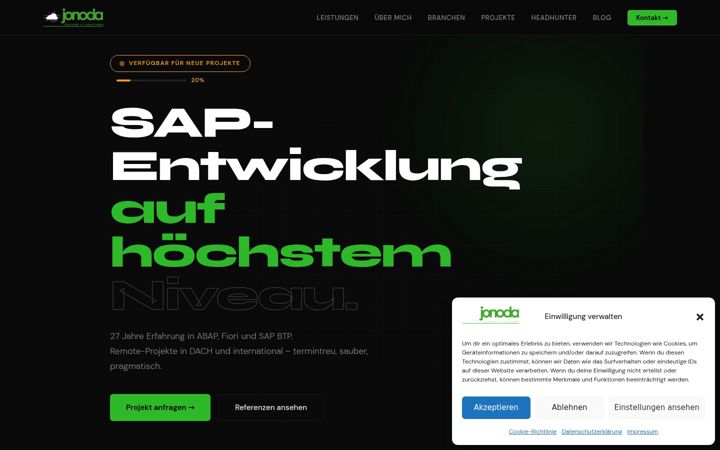 Screenshot of jonoda.de