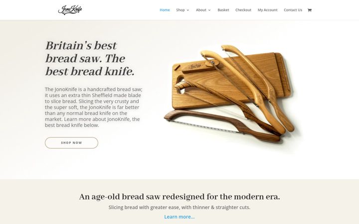Screenshot of jonoknife.co.uk