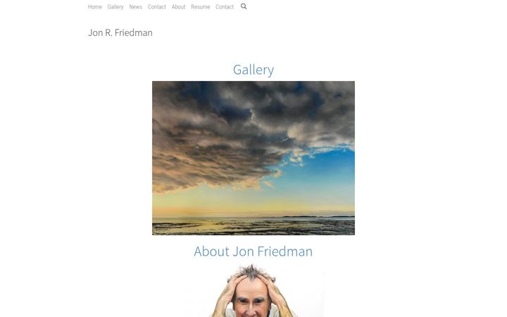 Screenshot of jonrfriedman.com