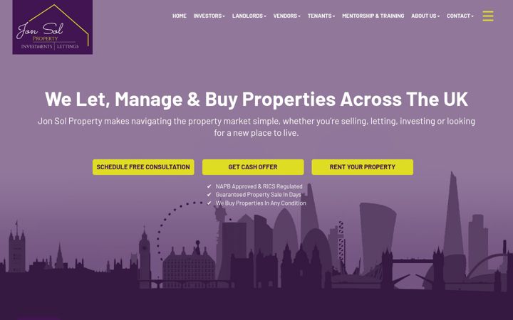 Screenshot of jonsol.co.uk