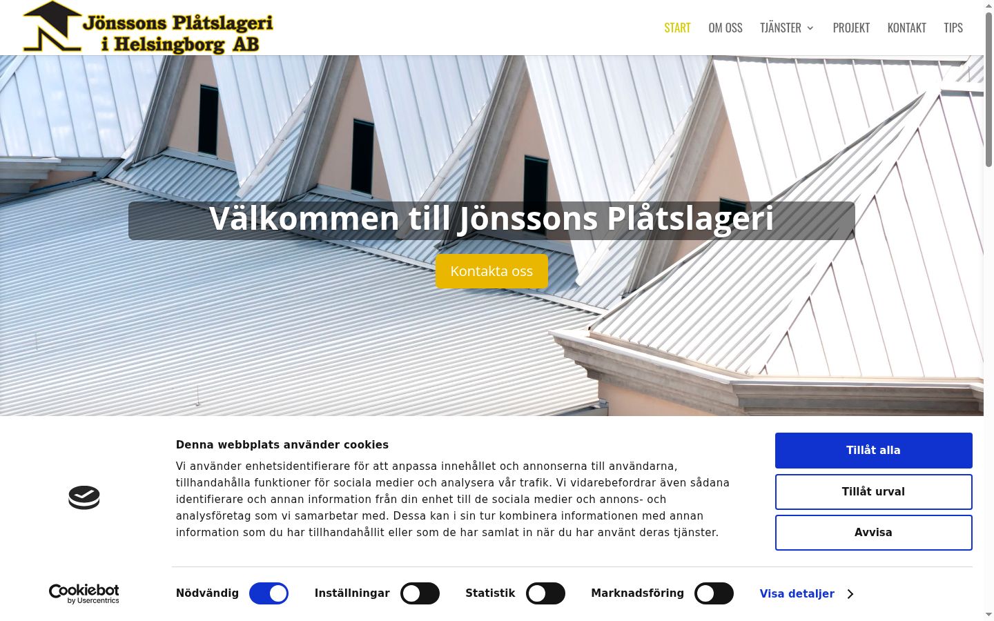 Screenshot of the consent banner shown before any interaction