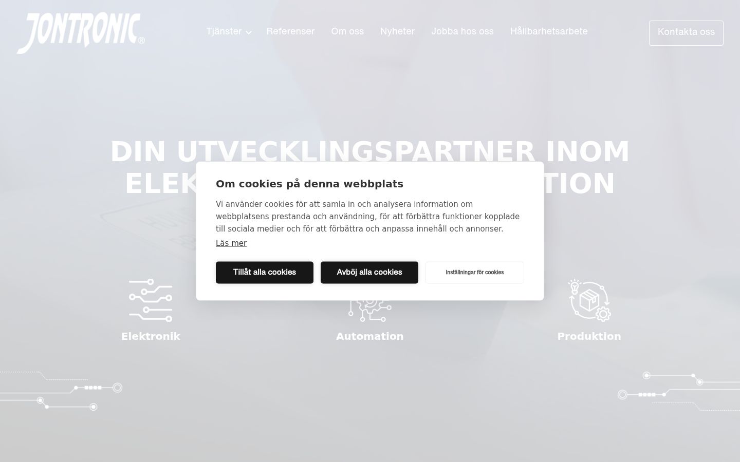 Screenshot des Einwilligungsbanners vor jeglicher Interaktion