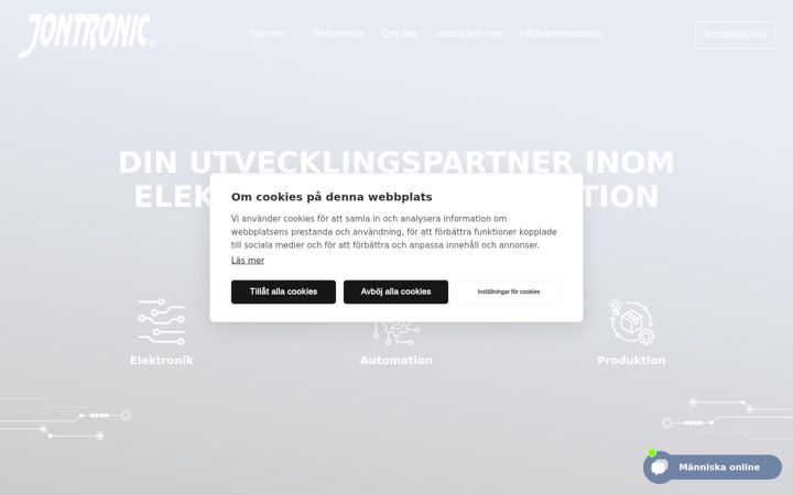Screenshot of jontronic.se