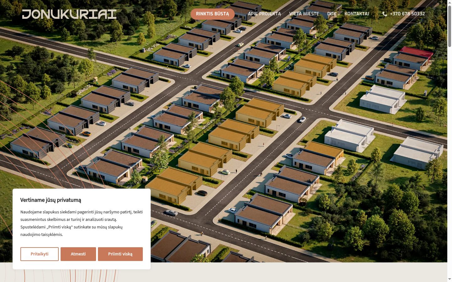 Screenshot of the consent banner shown before any interaction