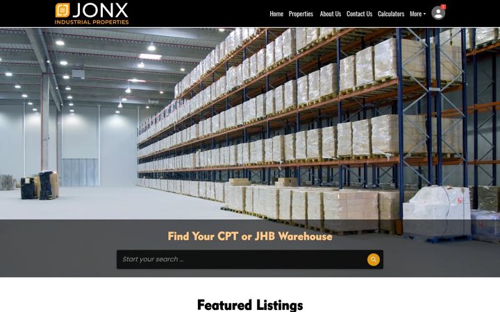 Screenshot of jonx.co.za