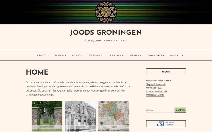 Screenshot of joodsgroningen.nl