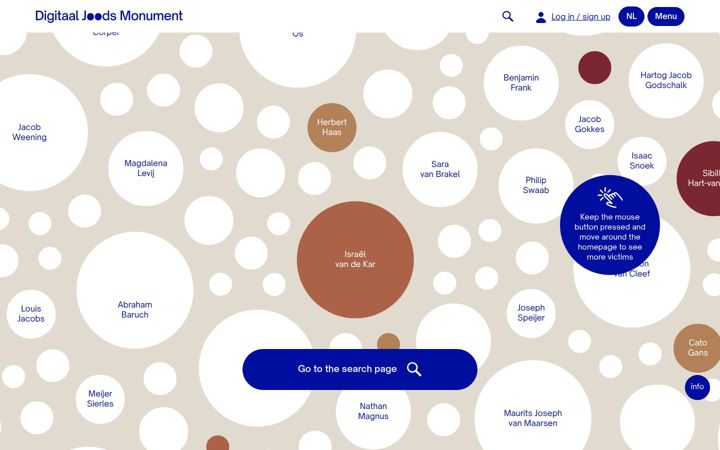 Screenshot of joodsmonument.nl