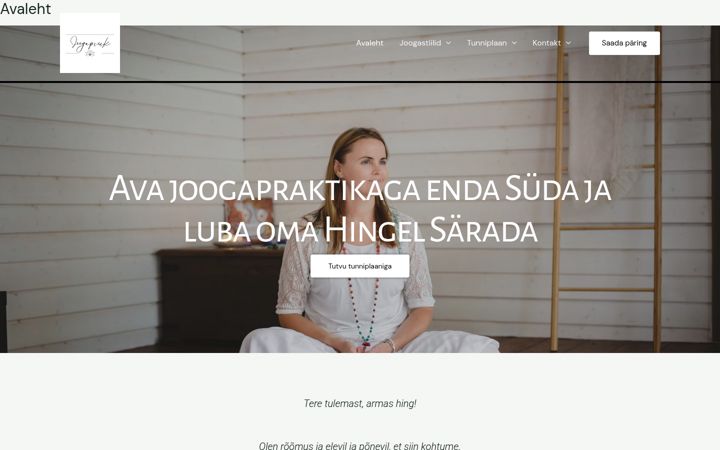 Screenshot of joogapisik.ee