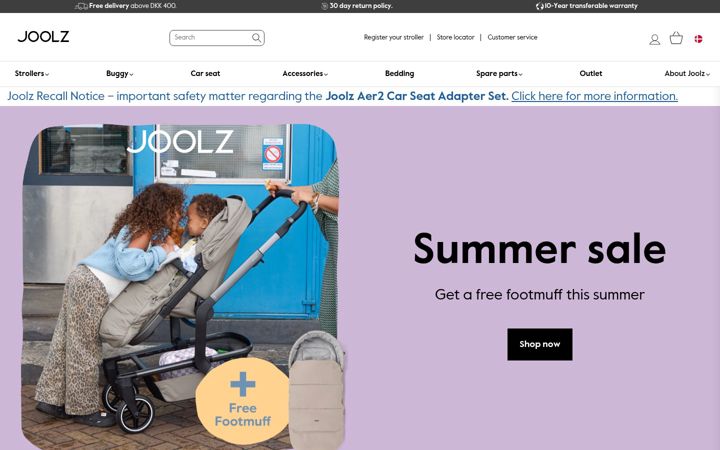 Screenshot of joolz.com