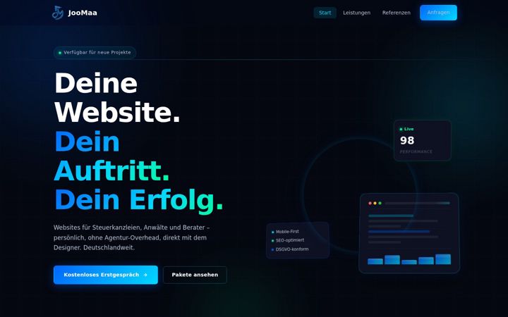 Screenshot of joomaa-webdesign.de