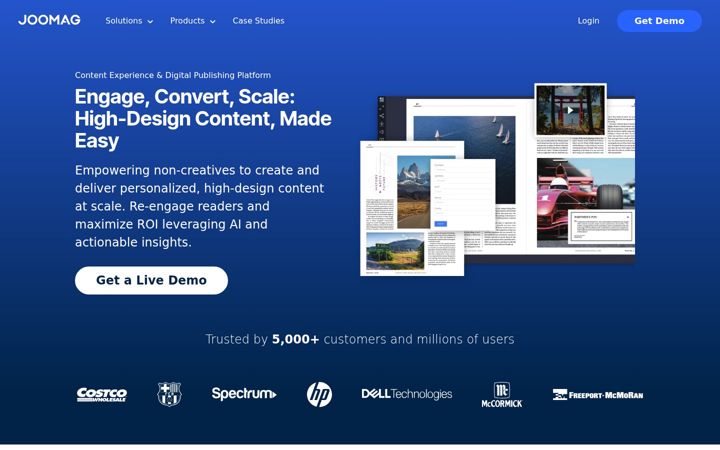 Screenshot of joomag.com