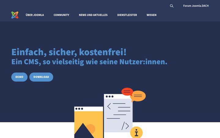 Screenshot of joomla.de