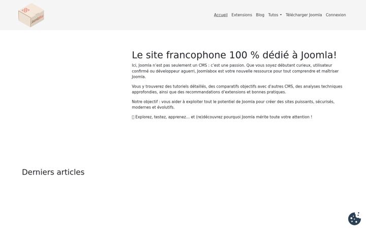 Screenshot of joomlabox.com