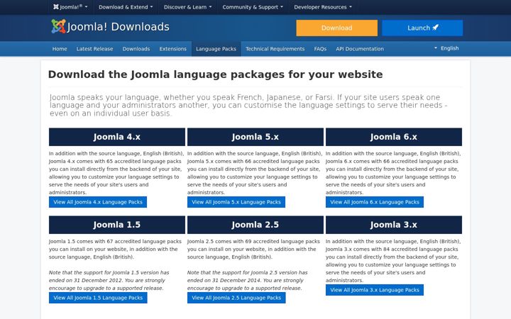 Ekraanipilt saidist joomlacode.org