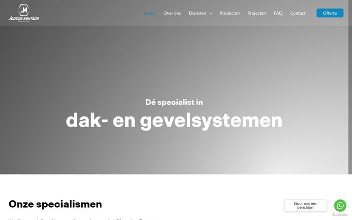 Skærmbillede af joossemontage.nl