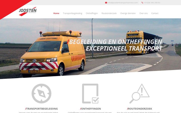 Screenshot of joostentransportservice.com