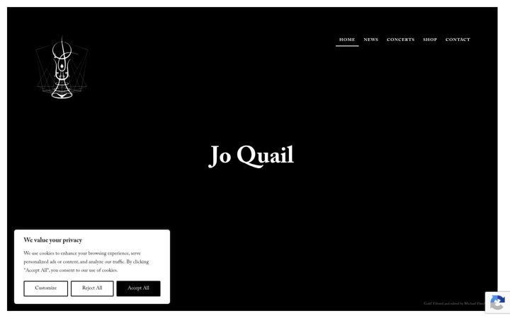Screenshot of joquail.co.uk