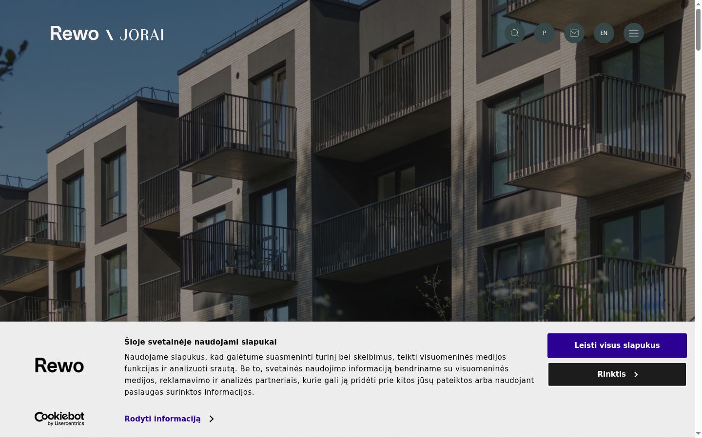 Screenshot of the consent banner shown before any interaction